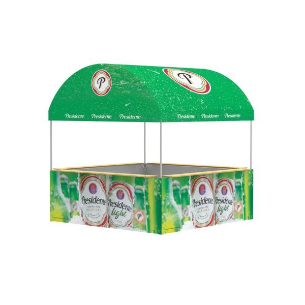 half moon, vendor tent